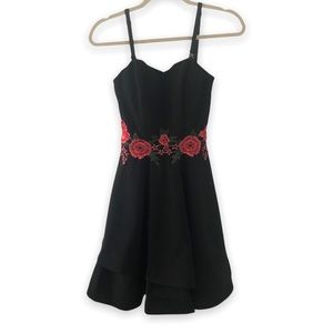 Formal Rose Embroidered Dress